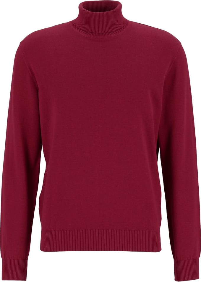 Redmond heren coltrui katoen - bordeaux rood