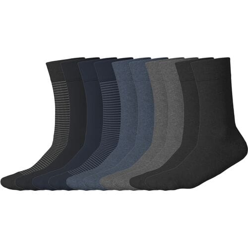 ESMARA 10 Paar sokken (Navy/grijs/zwart, 43-46)