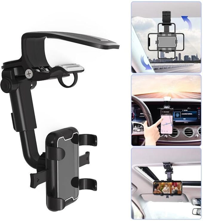360 Graden Draaibare Auto Telefoon Houder Verstelbare TelefoonHouder Op Dashboard / Auto stuur / Auto zonneklep