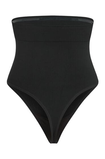 Hunkemöller Seamless Enhancing High Waisted Thong Zwart
