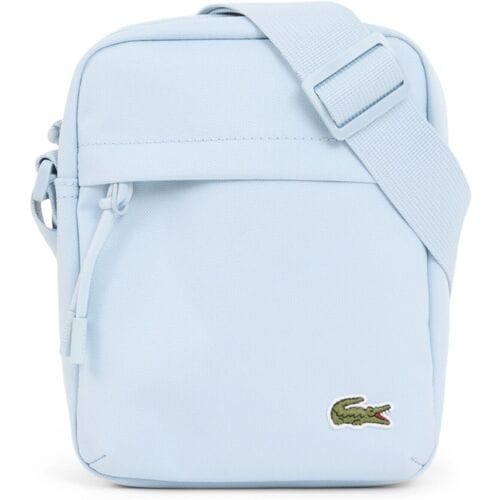 LACOSTE schoudertas Neocroc Vertical Camera Bag Ruisseau Lichtblauw