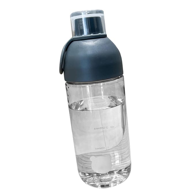 Cold Brew Fles 450ML PC Hittebestendig Eenvoudig Draagbaar Cold Brew Thee Fles met Maatverdeling voor Thuisgebruik Grijs grijs