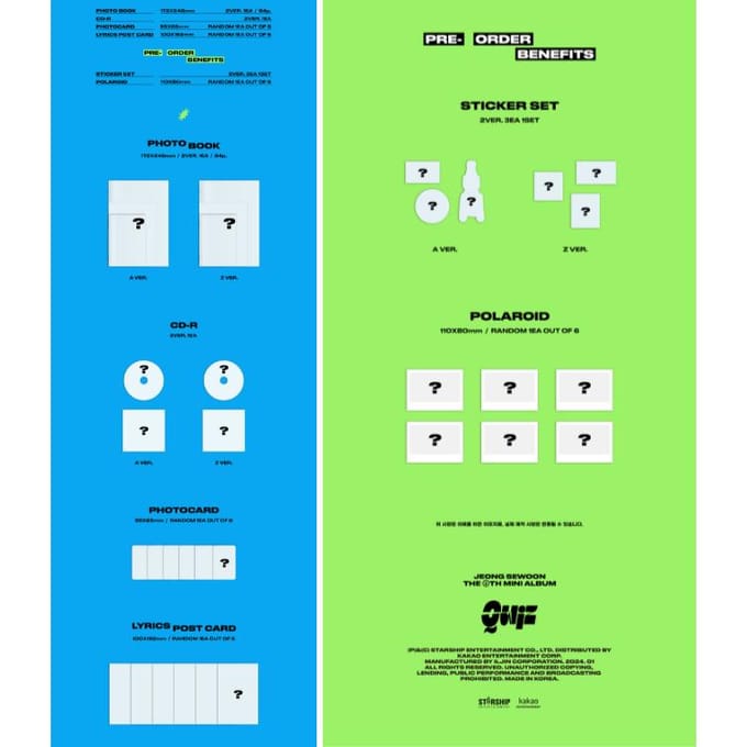 Jeong Sewoon 6e mini-album QUIZ Random Ver white