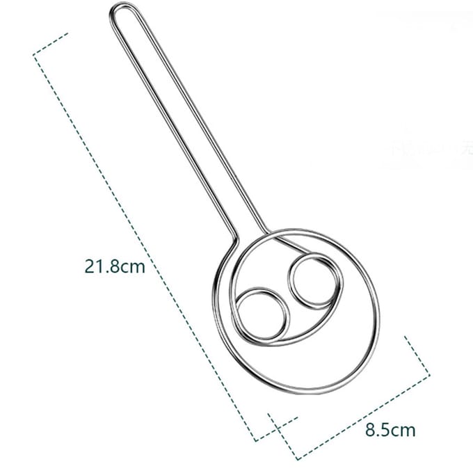 RVS Garde Gebak Ei Deeg Mixer Dubbele Oog Spiraal Hand Roer Tool voor Keuken Koken gray