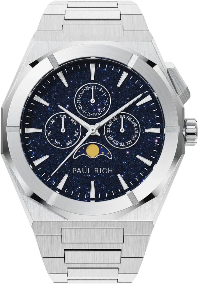 Paul Rich Moonphase Star Dust II Silver MOON01 horloge