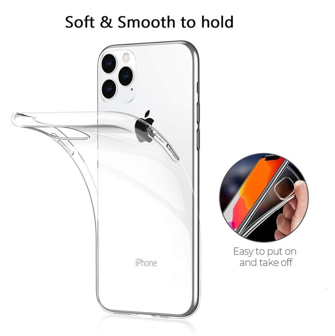 Ntech hoesje Geschikt voor iPhone 11 Pro Max TPU Back Cover - Transparant