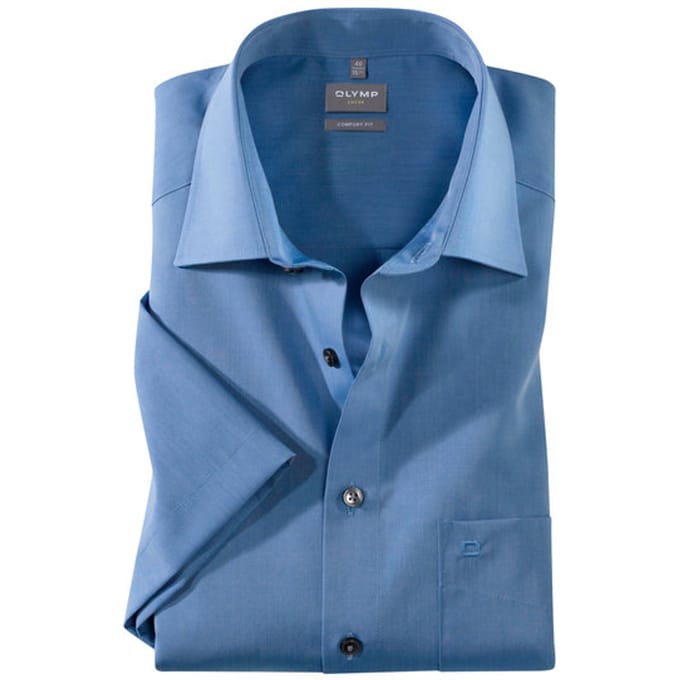 OLYMP Luxor Overhemd, Comfort Fit, New Kent, Blauw