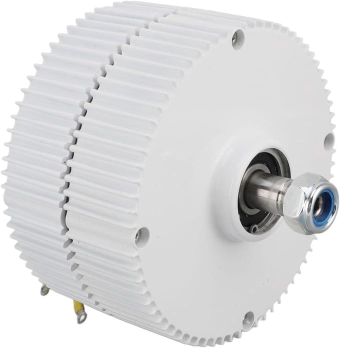 Dynamo Generator - Wisselstroom Dynamo - Windenergie Opwekken - Hoge Efficiëntie - 24V Uitvoer - Aluminiumkleur