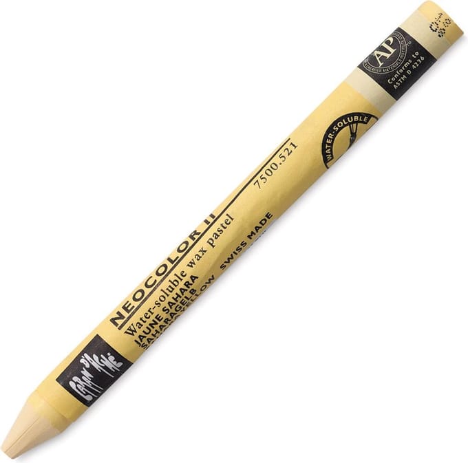 Caran d´Ache Neocolor II Aquarelkrijt | Sahara geel (521)