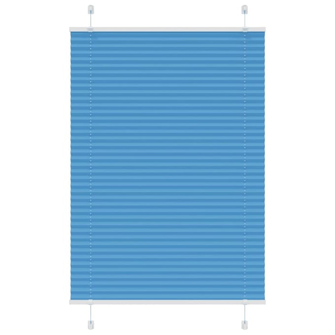vidaXL - Plissé - rolgordijn - 85x150 - cm - stofbreedte - 84,4 - cm - polyester - blauw
