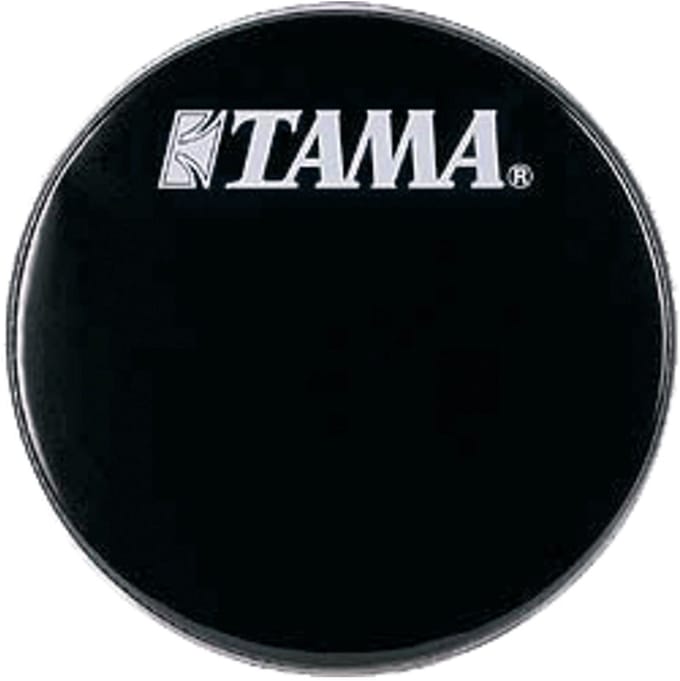 Tama basDrum Frontvel BK22BMWS, 22", zwart, Logo - Bass drumvel
