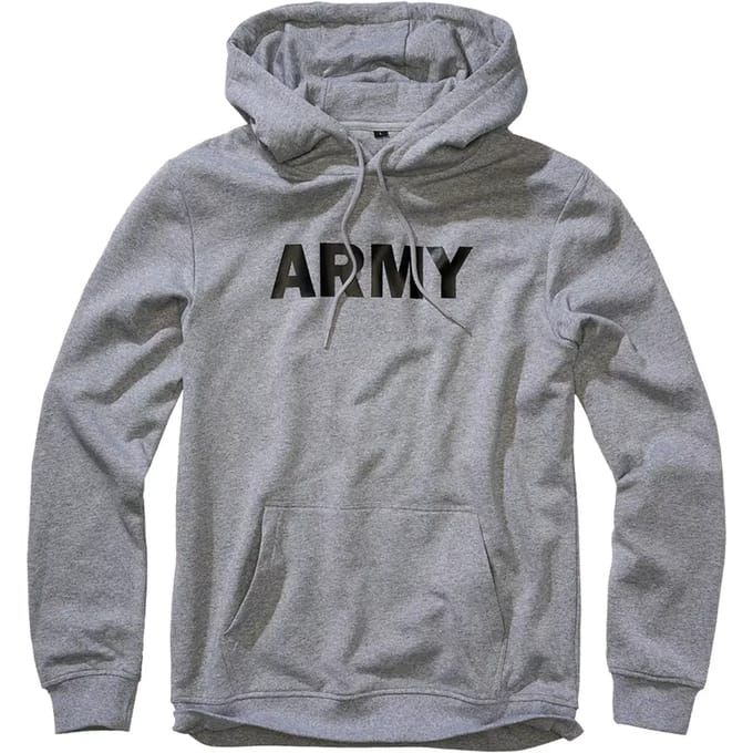 Brandit Army Heren Trui met capuchon - gemêleerd grijs - M
