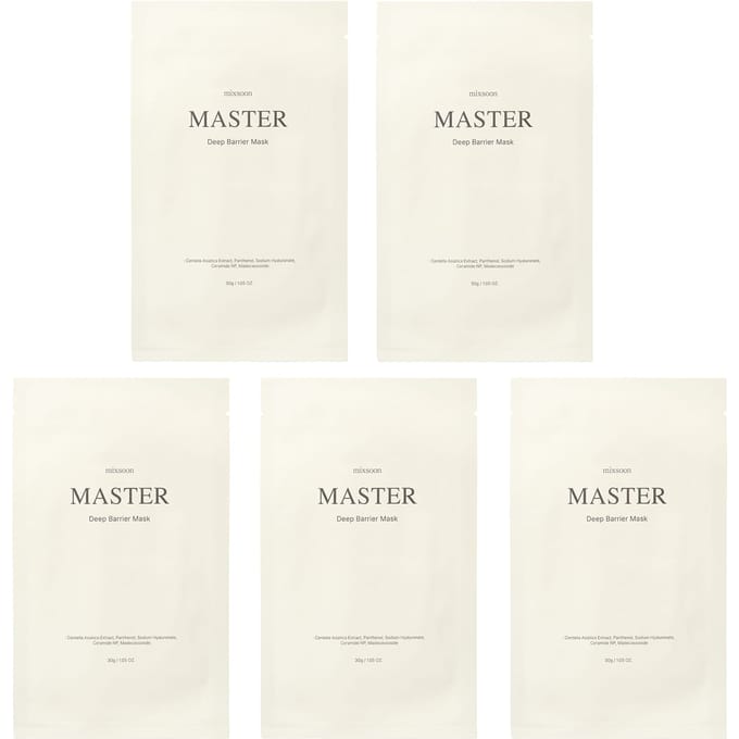 Master Deep Barrier Beauty Mask, 5 Sheet Masks, 30G(1.05Oz) white