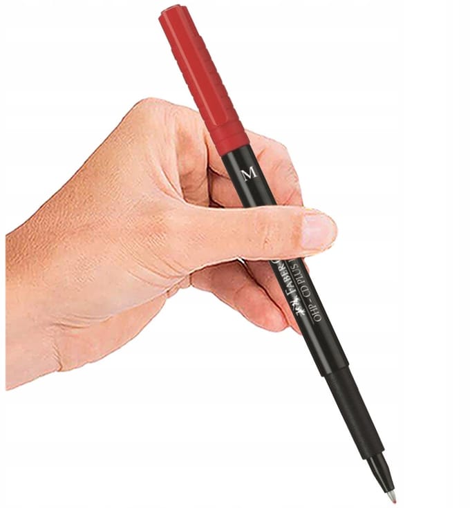 Faber-Castell Permanent Marker Rood - Fijn 1.0mm - Uitwisbaar
