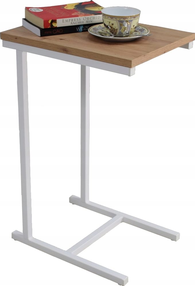 FutuStal EKO - Bijzettafel - Biały Mat - Dąb Artisan