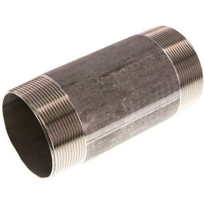 R 2 1/2'' RVS Dubbele Pijpnippel 20 Bar DIN 2982 - 150mm - FL2S-M-ST-212R-150L