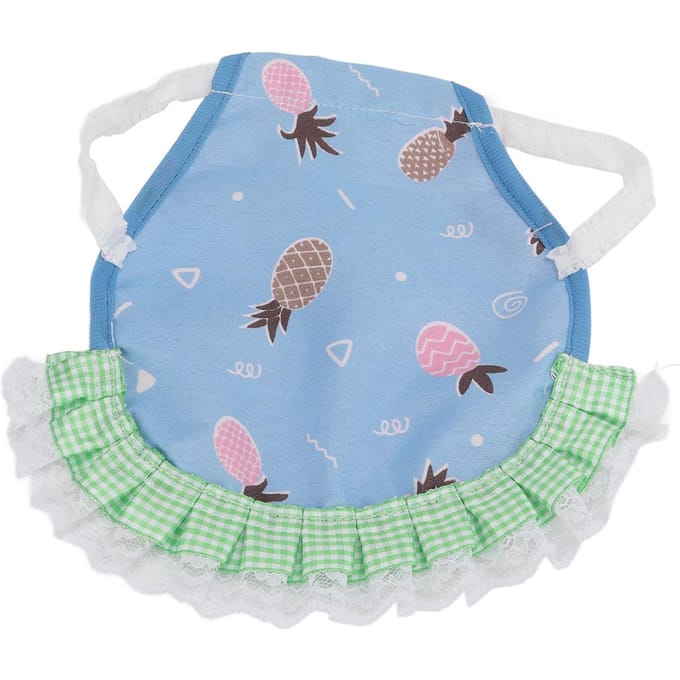 Tablier de poule mignon, protecteur, coloré, pour animaux de compagnie, avec sangles élastiques pour volaille, Ananas Bleu gray