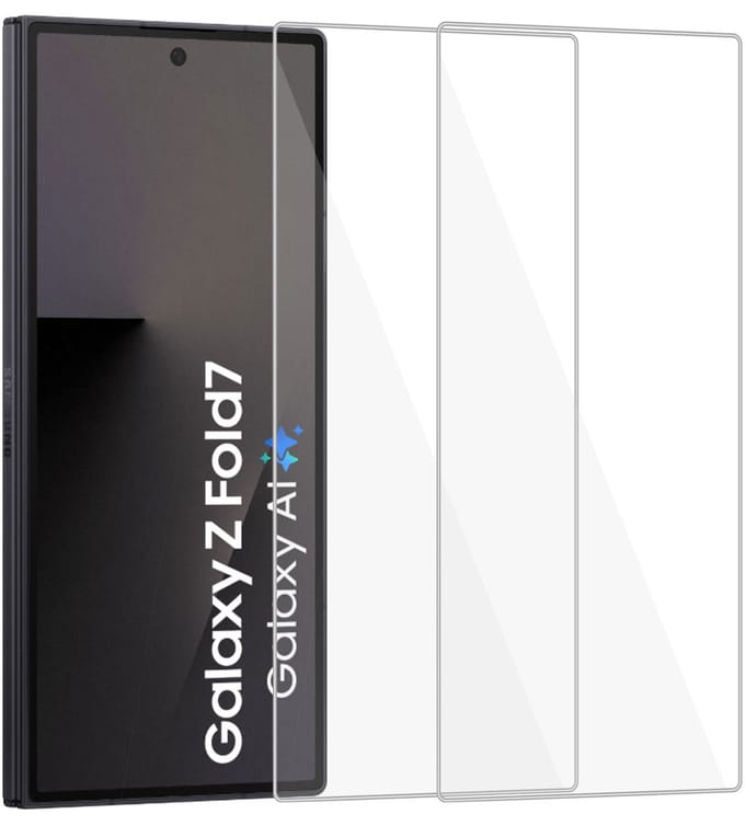 ChiGuard Screenprotector 2x geschikt voor Samsung Galaxy Z Fold 7 Screenprotector - Beschermglas - Curved - GuardCover