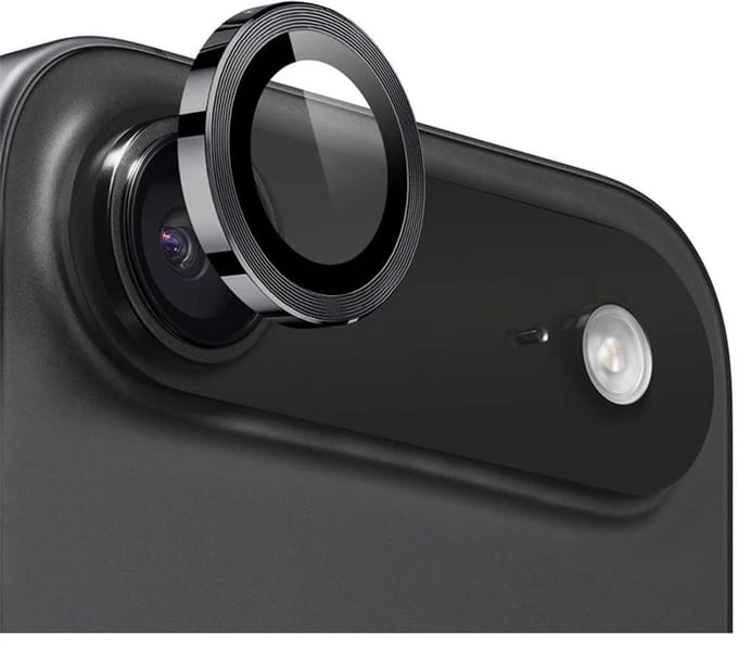 Mobile5 - Apple iPhone 17 Air - Camera lens protector - Gehard glas - 9H Bescherming - Zwart