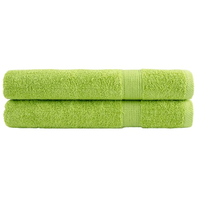 vidaXL - Handdoeken - SOLUND - 2 - st - 600 - g/m² - 100x200 - cm - appelgroen