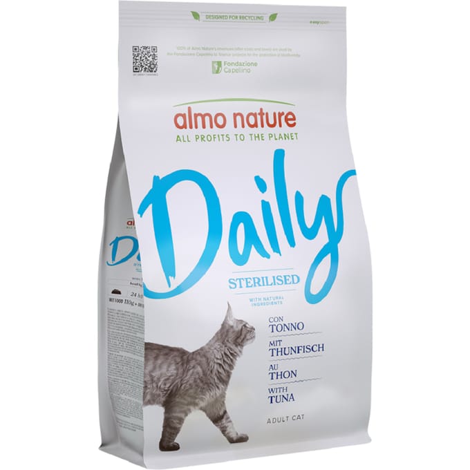1,2 kg Almo Nature Daily Sterilised tonijn droog kattenvoer
