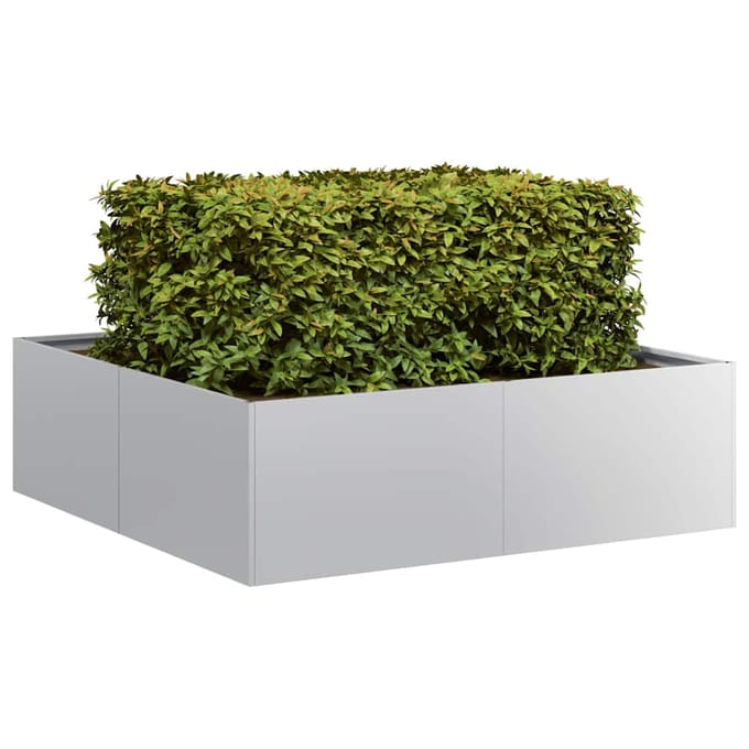 vidaXL - Plantenbak - 100x100x30 - cm - gegalvaniseerd - staal