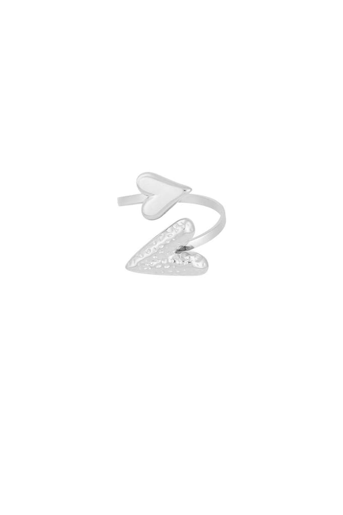 Dual Affection Ring | RVS (verkleurt niet) | Zilverkleurig | Beste Cadeau voor haar