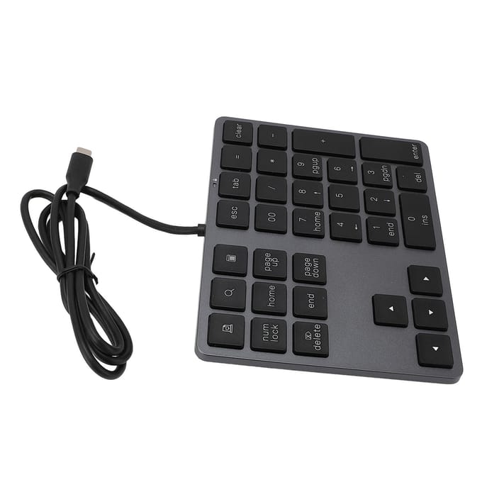 Bekabeld Numeriek Toetsenblok USB C 3.1 HUB 5Gbps 34 Toetsen Extern Toetsenbord Slank Bekabeld Numpad voor Laptop