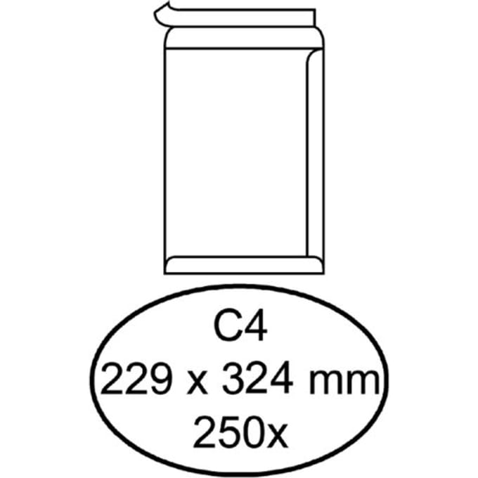 Envelop Quantore akte C4 229x324mm zelfklevend wit 250 stuks