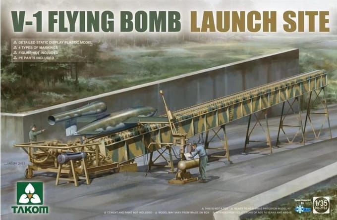 Takom Modelbouwpakket Militaire voertuigen - 2152 V-1 Flying Bomb Launch Site Plastic - 1:35 - Modelbouw