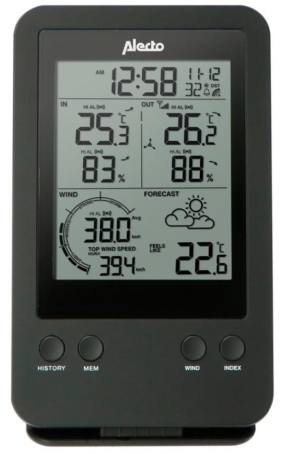 Alecto WS-3400 - Professioneel Weerstation met draadloze Buitensensor - 4-in-1