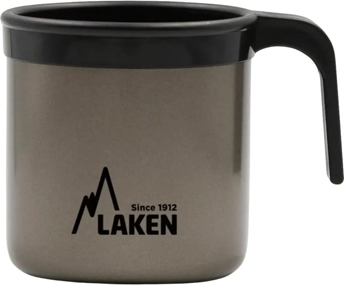 Laken Aluminium camping Mug (0,4 L) donker alu kleur