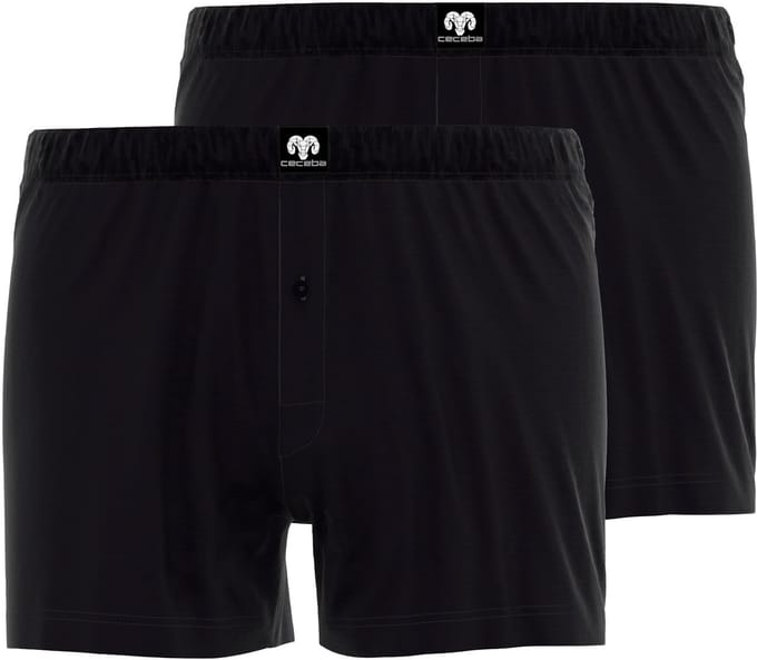 CECEBA Daytona 2-pack Heren Boxershorts wijd - Zwart