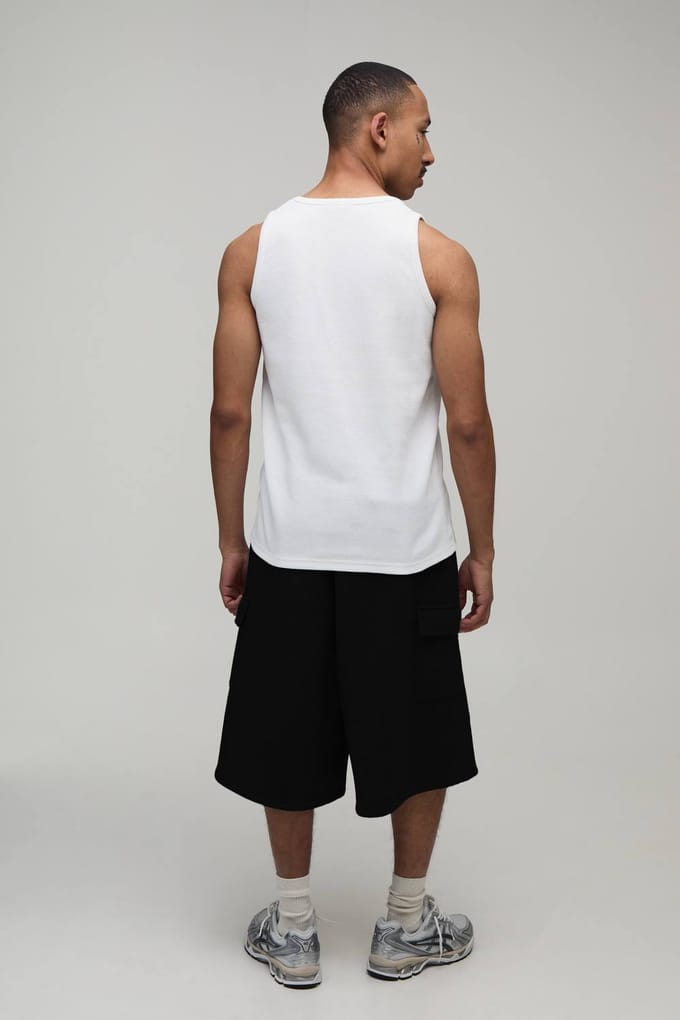 Jersey Bermuda Jort Met Cargozakken | Black | Size Small