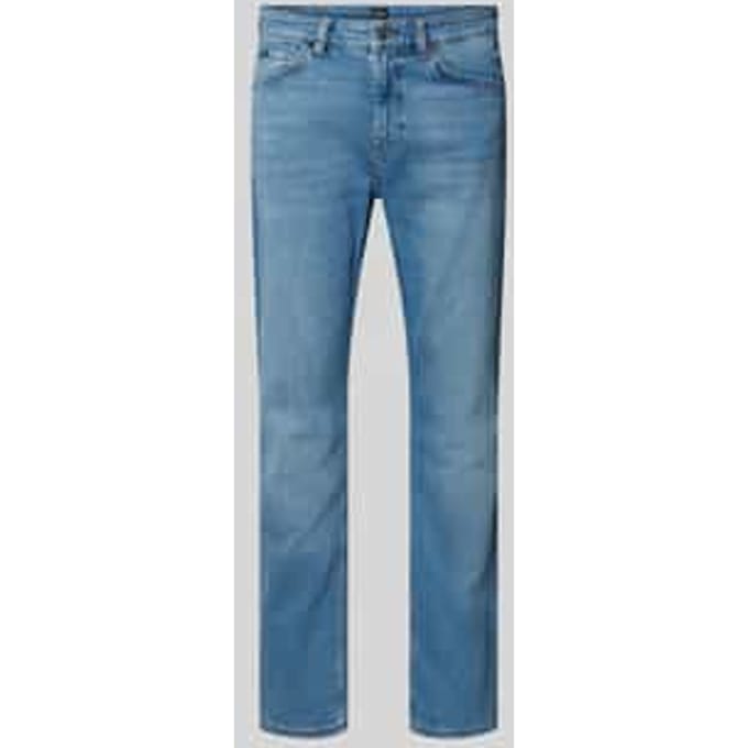 Slim fit jeans met labelpatch, model 'Delaware'