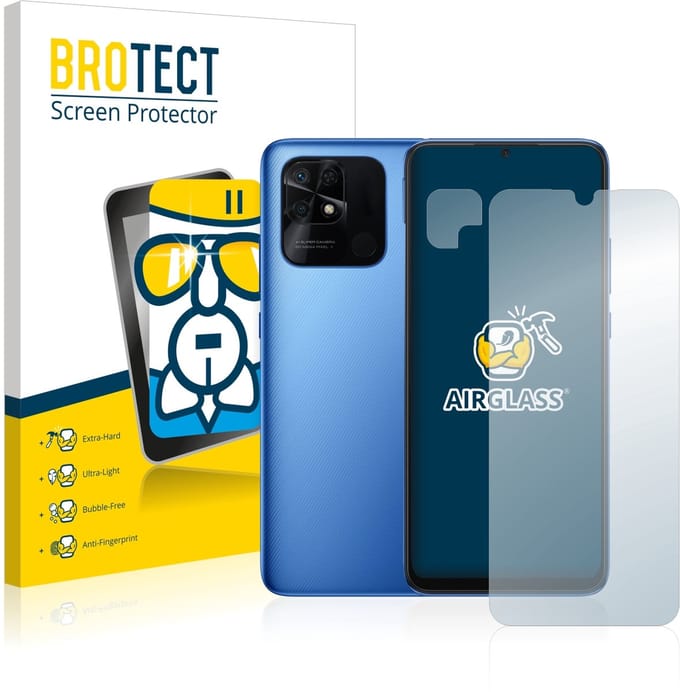Screenprotector voor Xiaomi Redmi 10C (Voor+Camera) Beschermglas transparant