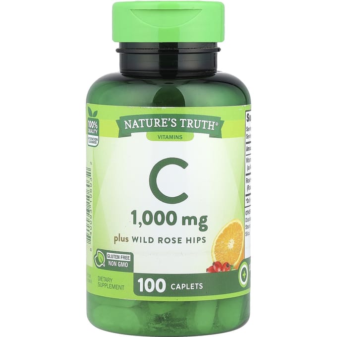 Nature's Truth, Vitamine C à l'églantier sauvage, 1 000 mg, 100 comprimés