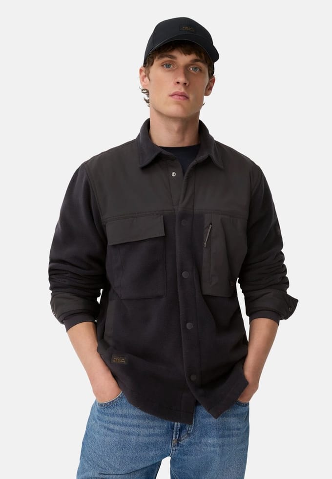 camel active Overshirt met kent kraag - Maat menswear-L - Marineblauw