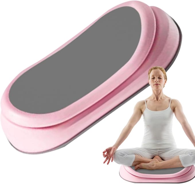 Buikspier Twist Disc - Zittende Draaiplank - Thuis Buikspiertraining - Dynamische Glijcapaciteit - 48.8x26.5x11cm - Roze