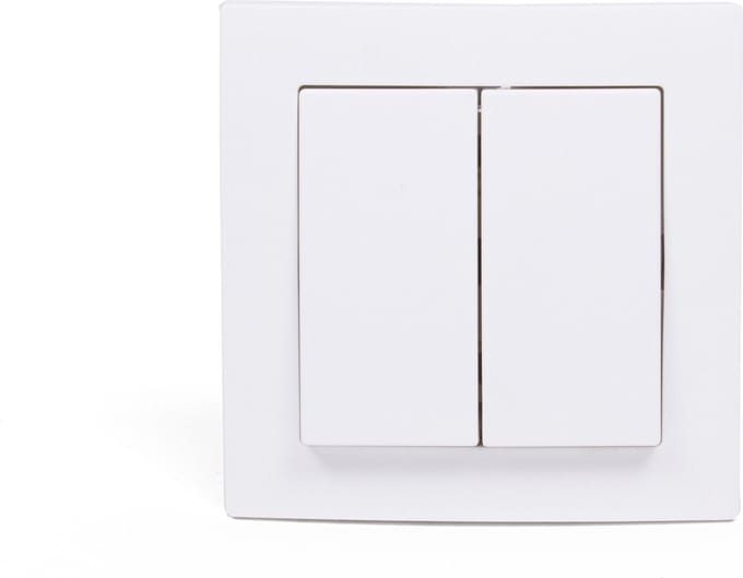 Benson Dubbele wisselschakelaar - strak wit ontwerp - inbouw - 250V - 10A