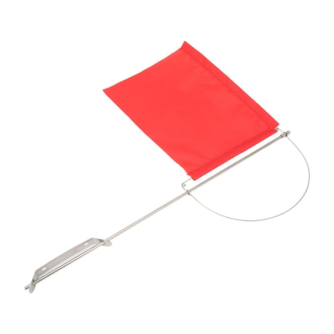 Windvaan Vlag Monotypes Marine Mastvlag Windindicator Roestvrij Staal Rode Bootvlag voor 200x160mm /7.87x 6.30 in red