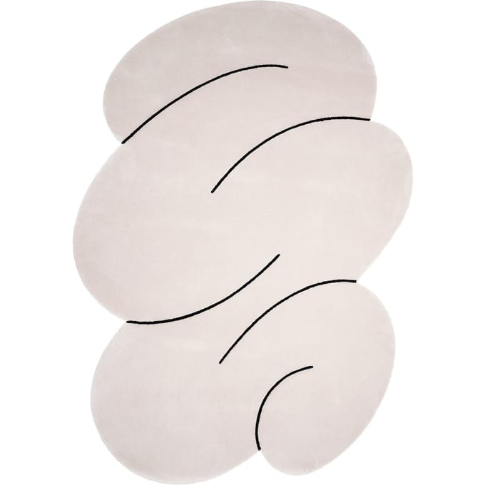 Okej Squiggle vloerkleed - Wolk Grijs - small