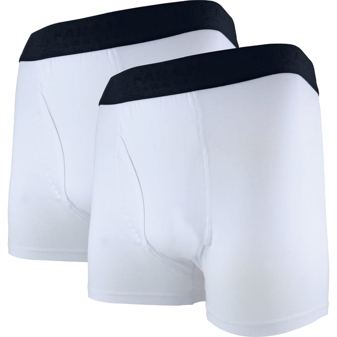 Farah Classic - Comfortabele Mannen Sleutelgat Boxershort - Wit