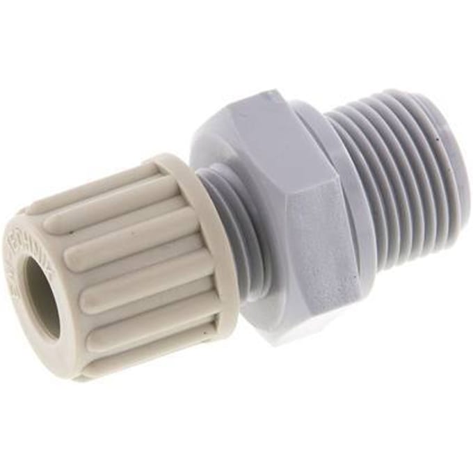 8x6mm & G3/8'' Pa Rechte Knelfitting Buitendraad 10bar [2 Stuks]