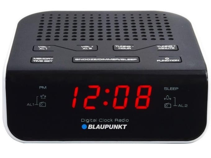 Blaupunkt CR5WH Klok Zwart, Wit radio