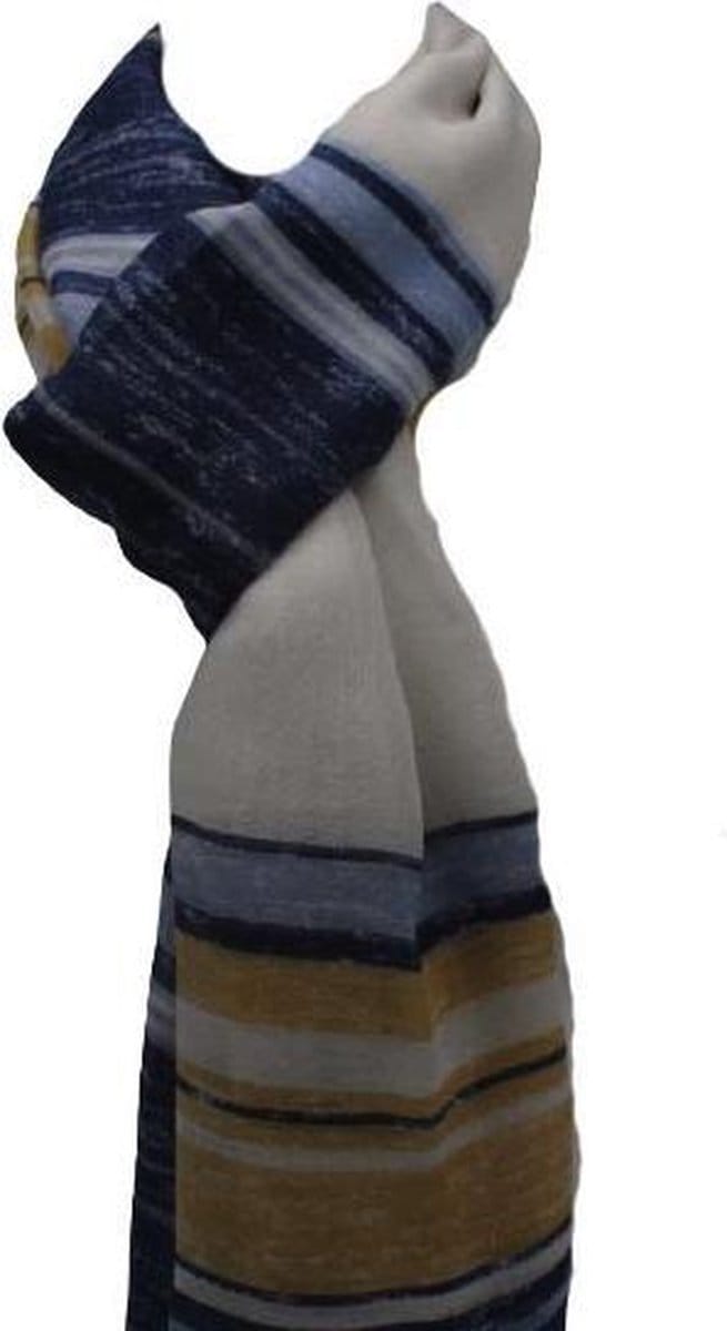 Dames Sjaal Blauw-Geel