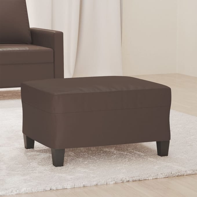 vidaXL - Voetenbank - 70x55x41 - cm - kunstleer - bruin