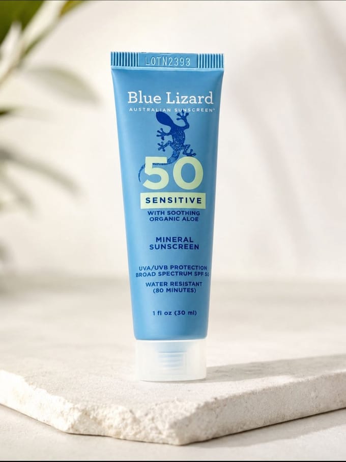 Blue Lizard SENSITIVE Zonnebrand SPF 50+, Geurloos, Waterbestendig 30ml