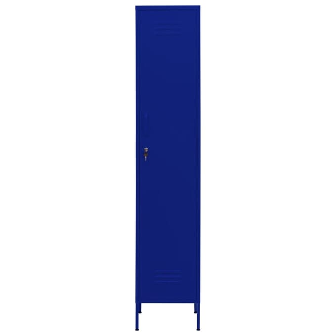 vidaXL - Lockerkast - 35x46x180 - cm - staal - marineblauw