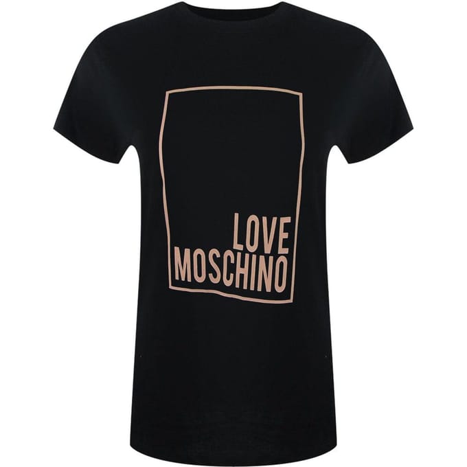 Love Moschino Dames/Dames Box Logo T-Shirt (Zwart)